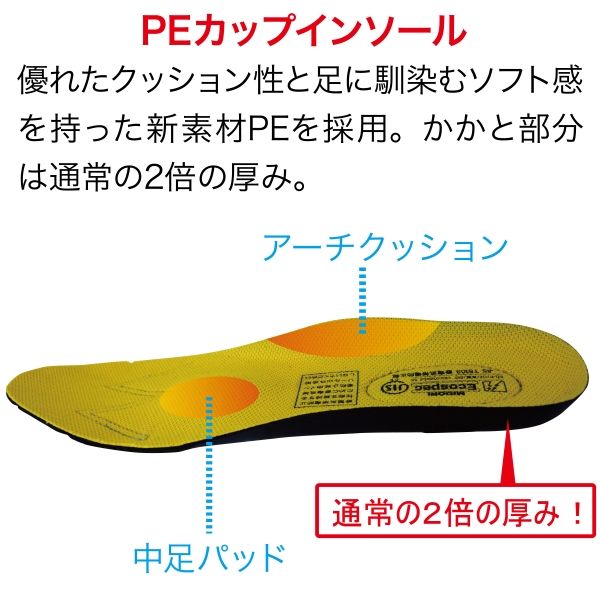 ミドリ安全 JIS規格 安全靴 短靴 ESG3210 eco 静電 26.0cm ブラック