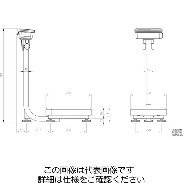 本日の目玉 寺岡精工 防水デジタル台秤 DS-55K15