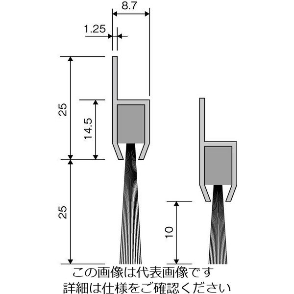 エスコ（esco） 25mmx1.0m シールブラシ（ナイロン/白） 1m EA979LB