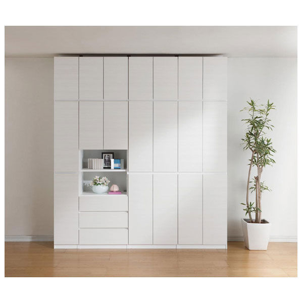 白井産業 ポルターレ 壁面収納AVボード専用上置き棚 幅1200mm ホワイト