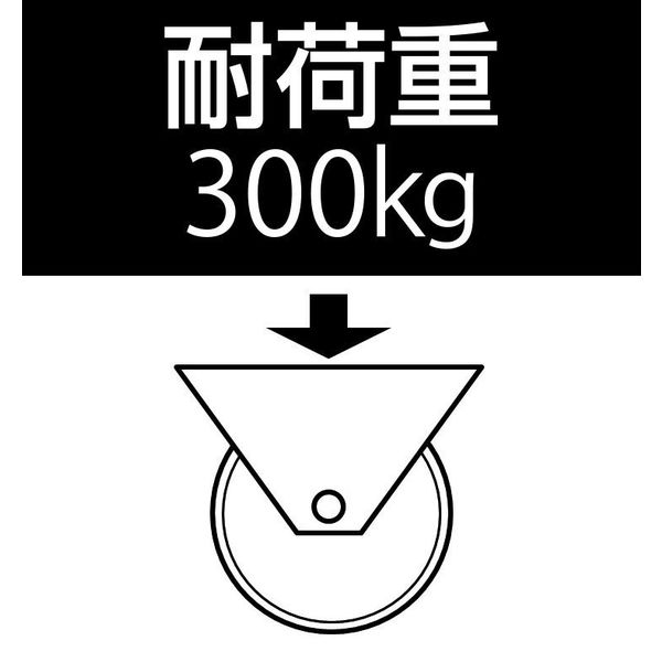 エスコ（esco） 100mm キャスター（自在金具・ステンレス製） 1個