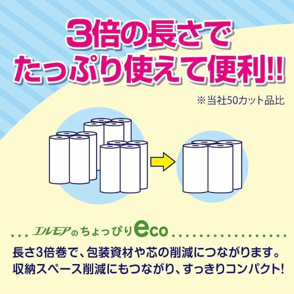 エルモア 強力吸収キッチンタオル 3倍巻 150カット 1箱（4ロール×12