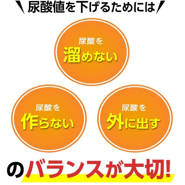 尿酸サポート＜機能性表示食品＞ 90日分 サプリ 尿酸値 高め 下げる 