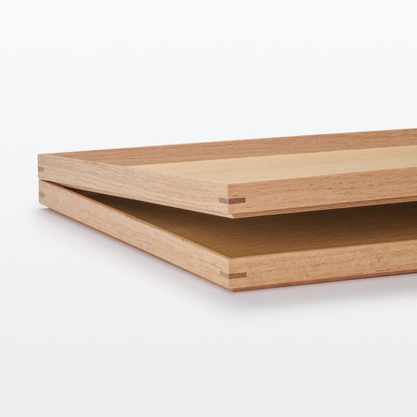無印良品 木製 角型トレー 約幅40.5×奥行30.5×高さ2cm 良品計画 - アスクル