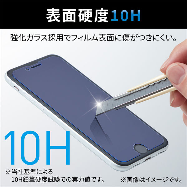 iPhone SE 第3・2世代/8/7/6s/6 用 ガラスフィルム ホワイト PM