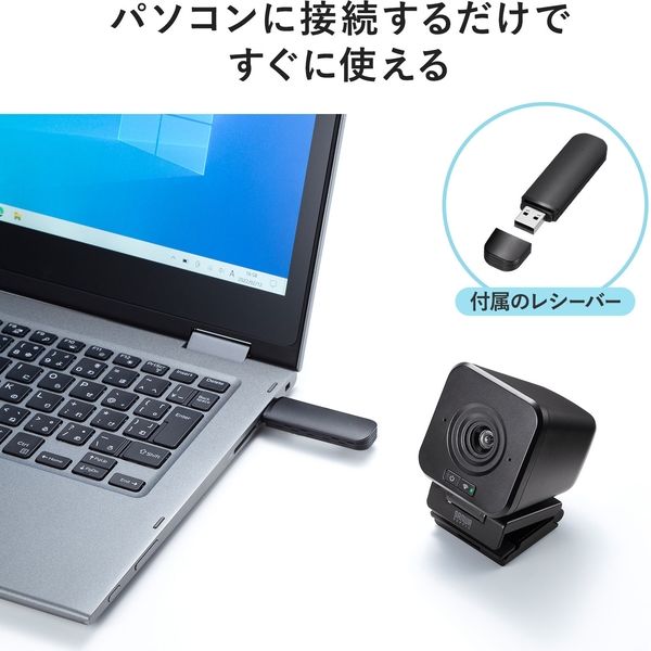 サンワサプライ ワイヤレスWEBカメラ CMS-V65BK 1個