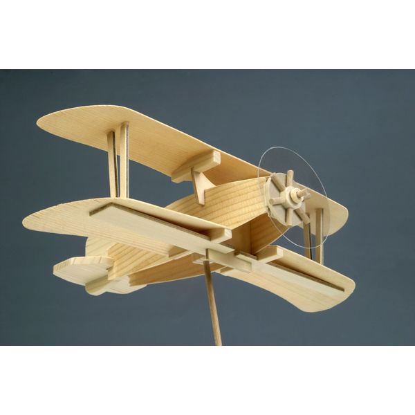 加賀谷木材 木工工作キット からくりシリーズ 曲芸複葉機 201231 1個