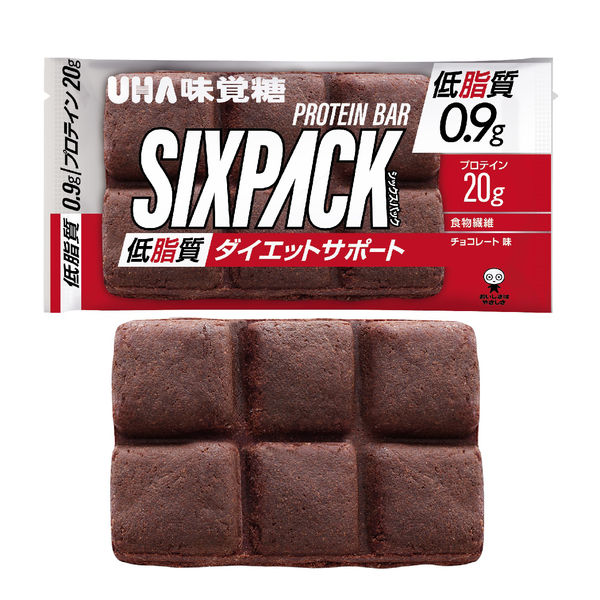 UHA味覚糖 SIXPACKプロテインバーチョコレート 10本 - アスクル