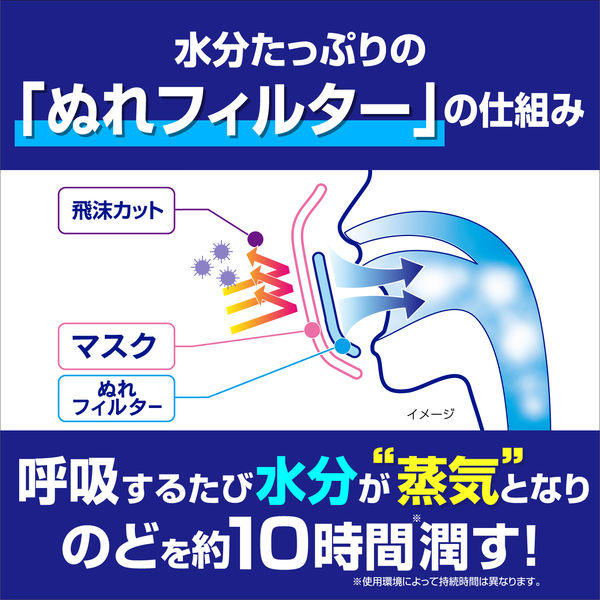 小林製薬 のどぬ～るぬれマスク 昼夜兼用立体タイプ 無香料 1箱(3