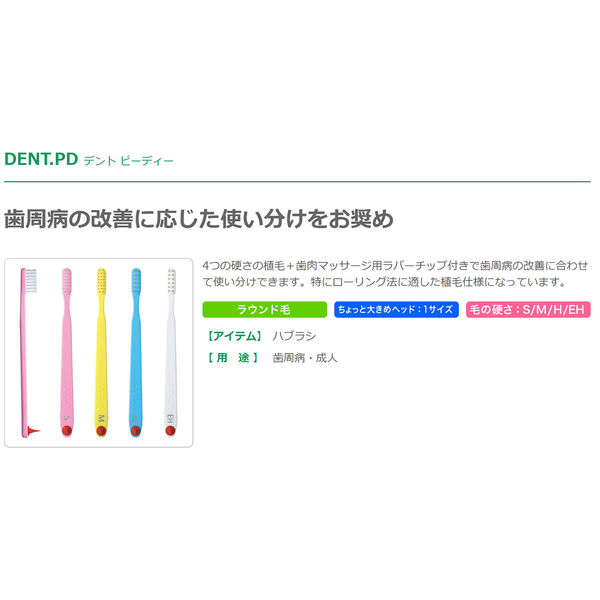 歯科医院取扱品 DENT.PD(デントピーディー) H かため 1セット（3本） ライオン(LION) 歯ブラシ