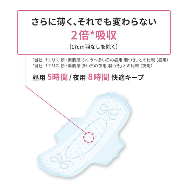 エリス コンパクトガード 羽つき 多い昼用 23cm 1セット（23枚×5個