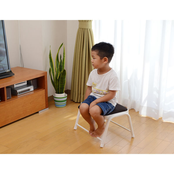 シンプルミニスツール（ダークブラウン） YAMAZEN ミニスツール 幅430×奥行355×高さ275mm ダークブラウン