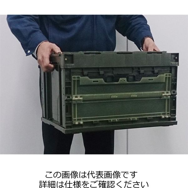 EA506AA-46A｜531x368x334mm/49.6L 折畳ｺﾝﾃﾅ(透明・青/5個のページ -