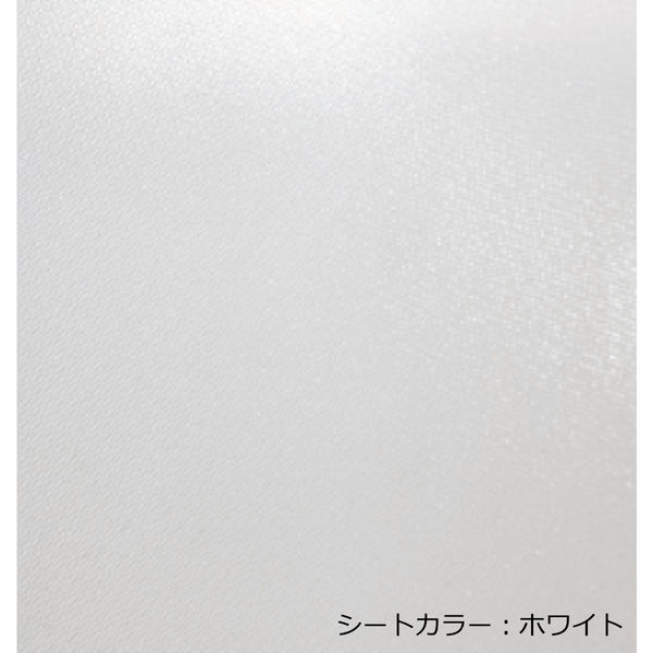 軒先渡し】オリバー スチールチェア シルバー色ループ脚 白シート 