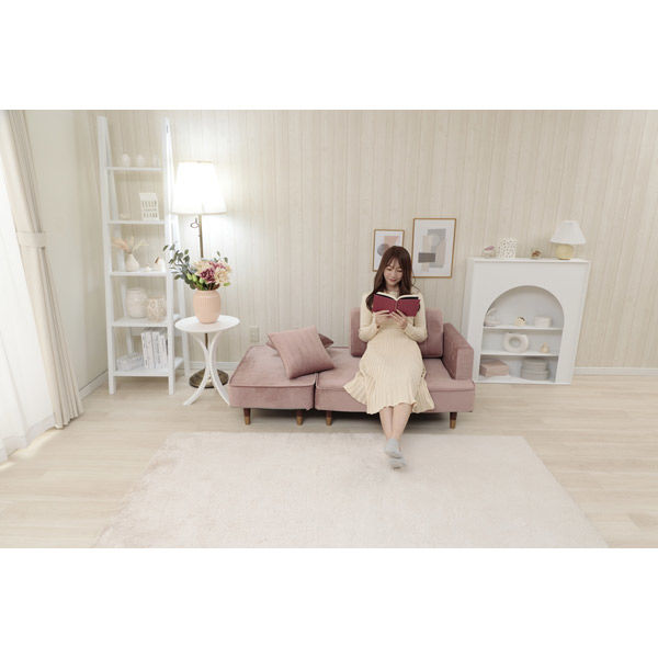セルタン 大人かわいい コンパクトカウチソファ 幅950mm ベージュ