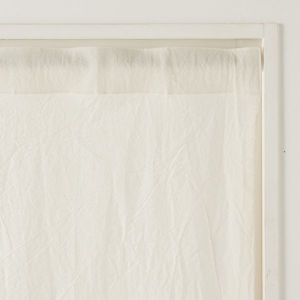 無印良品 ポリエステルスラブボイルノンプリーツカーテン 幅100×丈103cm用 オフ白 良品計画