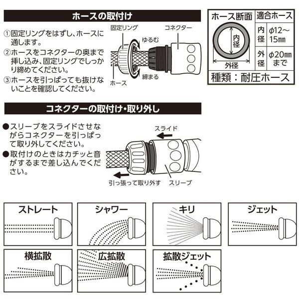高儀 TAKAGI 散水メタルノズル 7パターン NZー7MA 4907052772083