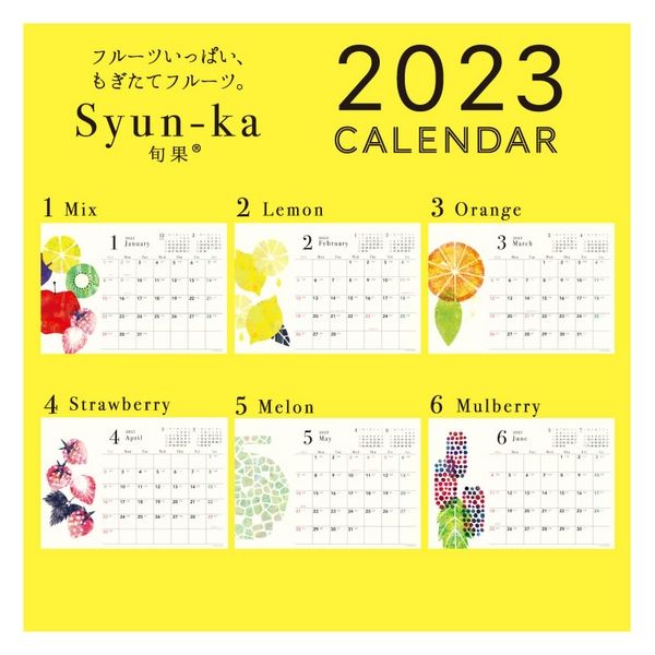 クローズ・ピン 2023年 Tomoko Hayashi 旬果 B6 卓上 カレンダー CL95611 5冊（直送品）