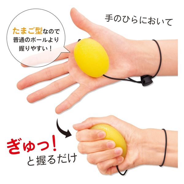 コモライフ ひも付握力たまご ライム&レモン 390274 1組(2個) - アスクル