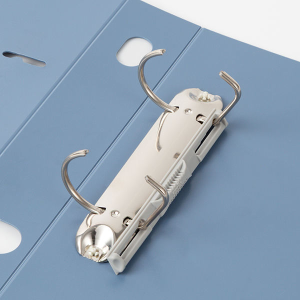 BINDER リング式ファイル 9冊セット セキセイ ロックリングファイル D型2穴 B5タテ 背幅43mm ブルー