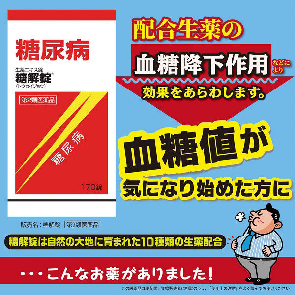 糖解錠 170錠 摩耶堂製薬 糖尿病による口渇・頻尿・多尿【第2類