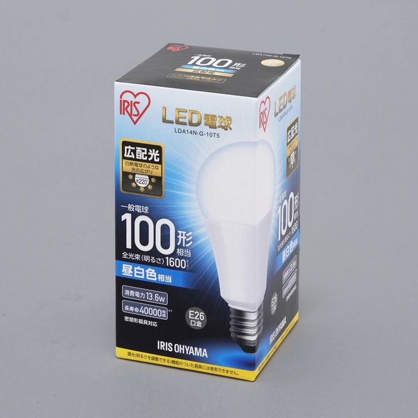 LDA14N-G-10T5 LED電球 E26 広配光 アイリスオーヤマ 昼白色 配