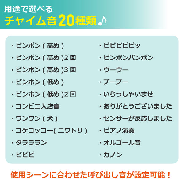 楽天市場】Umimile ワイヤレスチャイム 玄関チャイム 電池不要