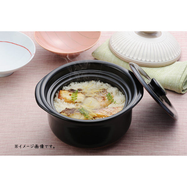 三陶 萬古焼 菊花（飴釉） 5合炊きご飯鍋 95181（直送品） - アスクル