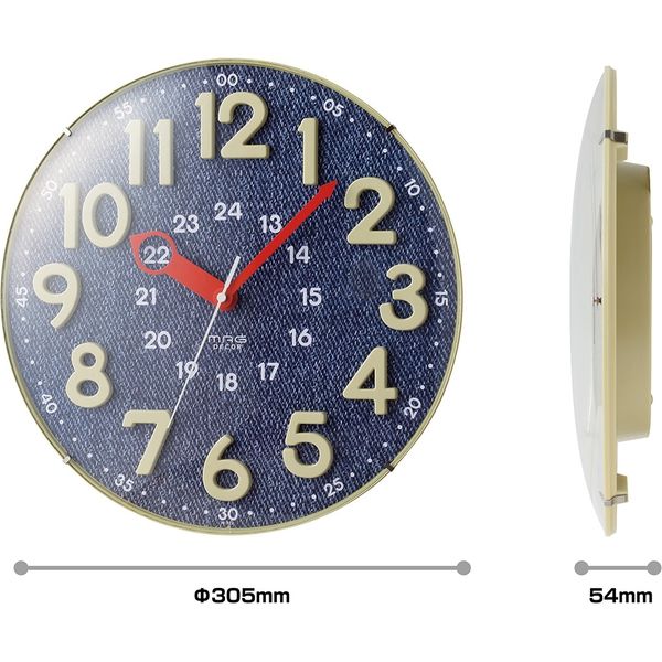 クローム仕上げ アナログ掛時計 クローム仕上げ アナログ掛時計