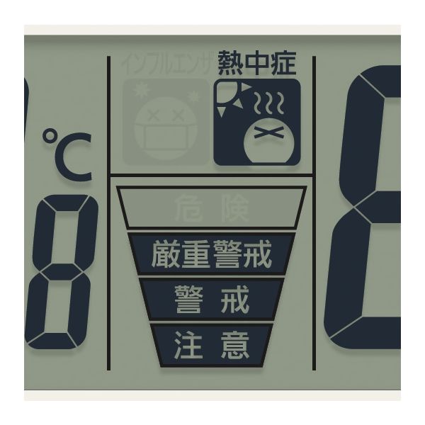 リズム インフォームナビEXシチズン液晶表示付木枠電波時計温