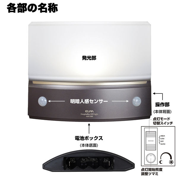 朝日電器 もてなしライト・据置（薄） HLH-1203（DB）（直送品