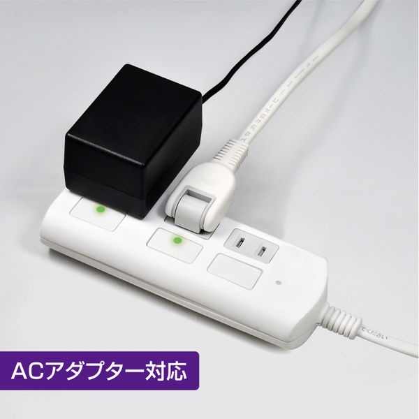 朝日電器 耐雷フラットスイッチ付タップ3P3m WBS-LS303F（W）（直送品