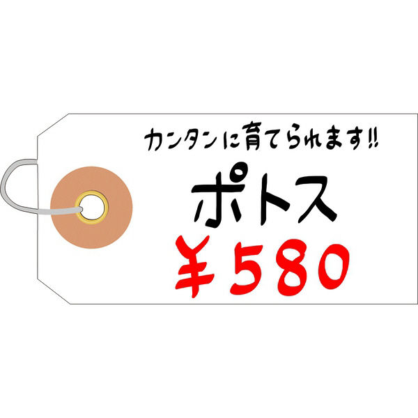 ササガワ ユポ荷札 豆 25-1210 1セット（1，000枚箱入：50枚帯×20束