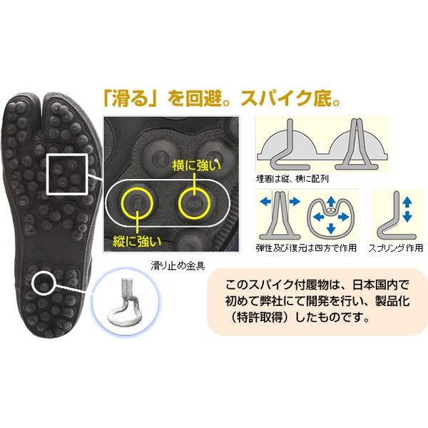 大同石油 足袋 ニューワンタッチNS先割 スパイク底 27cm 3N-27.0