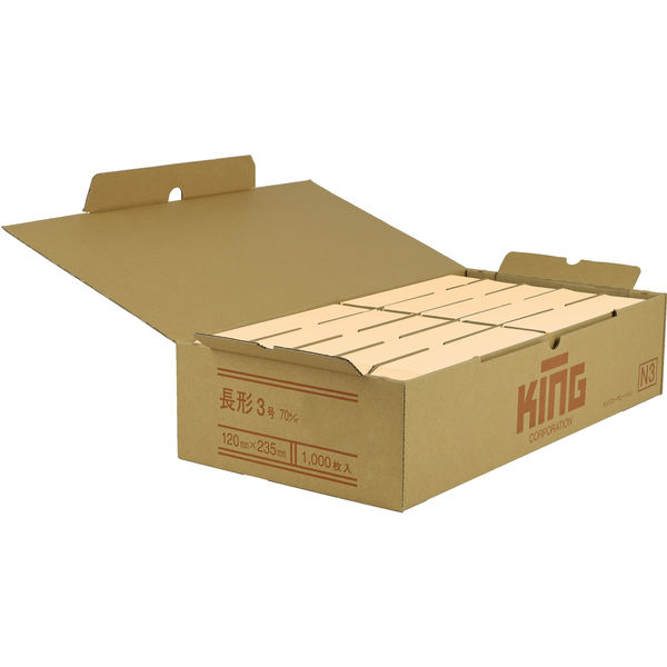 AVC JH plus18 新品未開封ボックス キングコーポレーション 長形3号 窓明封筒 No.18 枠ナシ 120118 1箱