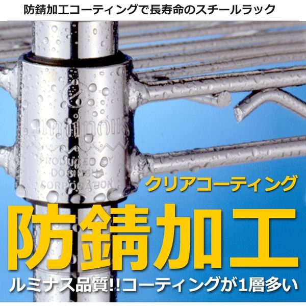 ルミナス ポール径25mm セット品 レギュラータイプ 5段 幅900×奥行600×高さ1800mm シルバー NLK9018-5 1台（直送品）  アスクル