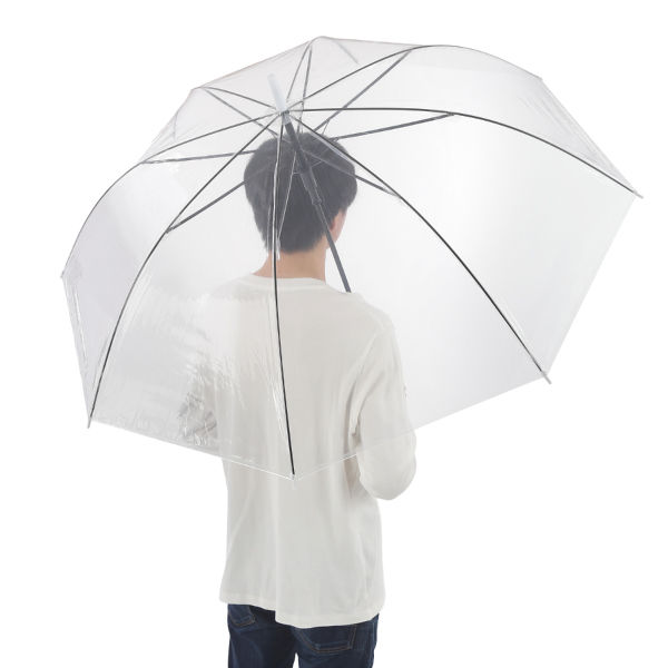 新品ワンタッチビニール傘 65cm ワンタッチビニール傘 65cm NK-2 1セット（6本） - アスクル
