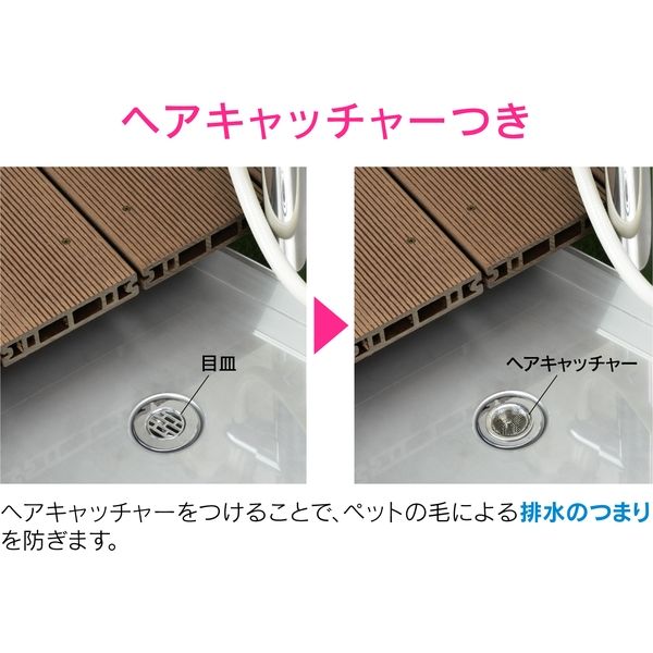 カクダイ ガオナ 屋外用パン ペット用 （足洗い場 すのこ 滑り止めつき 樹脂木） GA-RM001（直送品） - アスクル