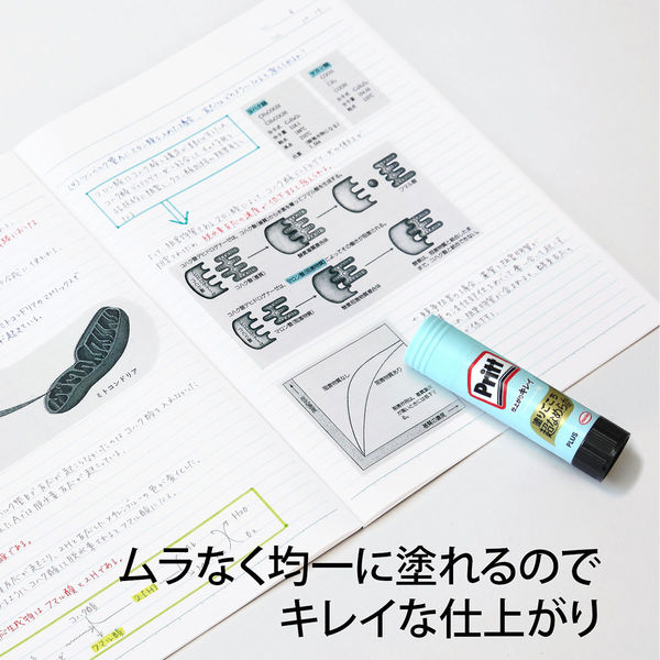 プラス スティックのり スムーズプリット ミディアムサイズ 約22g 10本