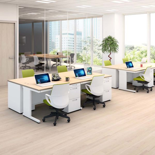 組立設置込】コクヨ インベントデスク INVENT 片袖 幅1200×奥行700×高