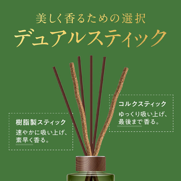 芳香剤 部屋用 スッキーリ コルク+スティック ピュリチャー 大樹の下で 本体 1個 リードディフューザー 室内 玄関 アース製薬