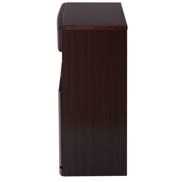 【軒先渡し】ヤマソロ タモシリーズ タモFAX台 ダークブラウン 幅440×奥行320×高さ812mm 1台（直送品） ヤマソロ ダークブラウン 幅440×奥行320×高さ812mm