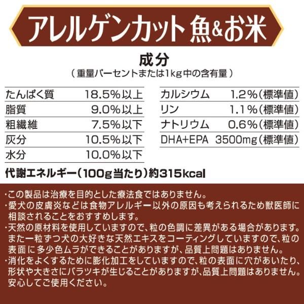 メディコート アドバンス アレルゲンカット 犬用 魚＆米 1歳から低脂肪 国産 2.25kg （450g×5袋）4袋 ドッグフード - アスクル