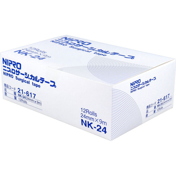 ニプロ サージカルテープ NK-24 24mm×9m 業務用12巻入 1箱(12巻入