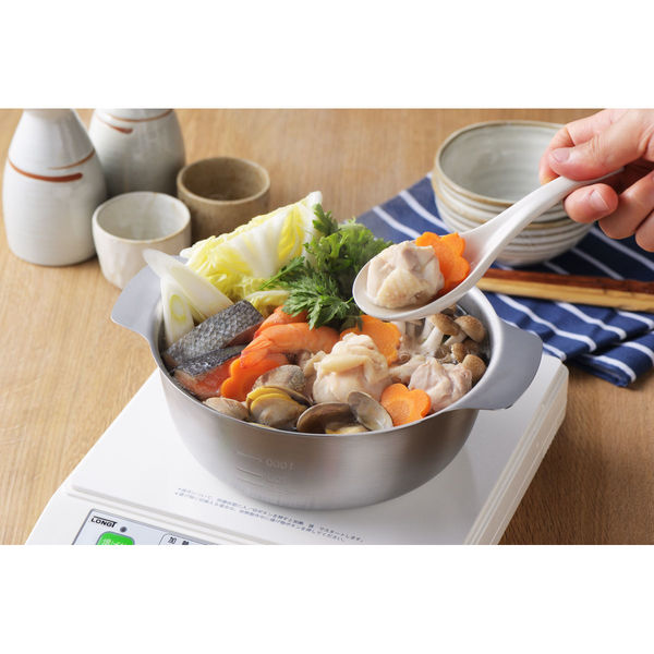 ヨシカワ 美味彩菜 卓上鍋18cm(目盛付) SJ3627 1個(直送品 ヨシカワ 美味彩菜 卓上鍋18cm(目盛付) SJ3627 1個(直送品