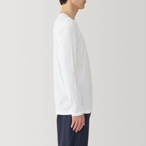 メンズ】無印良品 紳士 あったか綿 クルーネック長袖Tシャツ