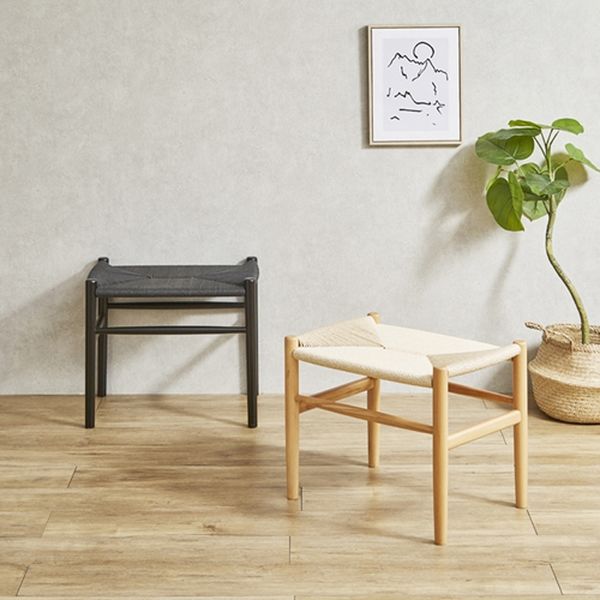 軒先渡し】後藤家具物産 座面ペーパーコードスツール ブラック