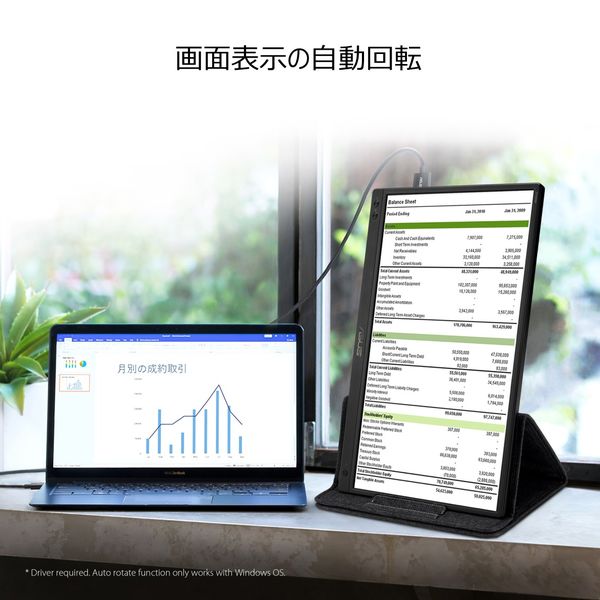 ASUS 15.6インチ モバイルモニター ZenScreen MB166C 1台 - アスクル