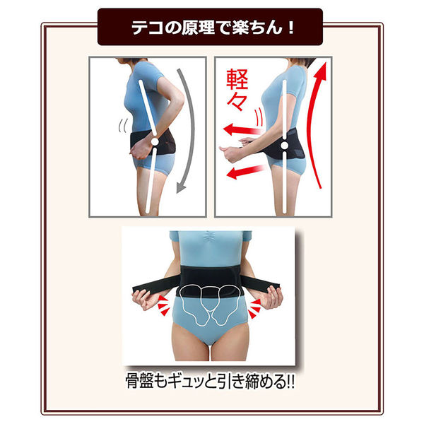 アクセス 腰をグイッと滑らくパワーベルト 腰痛 背筋骨盤補正