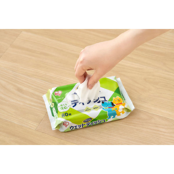 アイリスオーヤマ ペット用ウェットティッシュ8P DPWT-8P 1袋(8パック